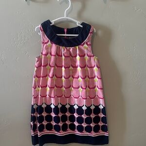 Gymboree Pink and Navy Patterned Dress